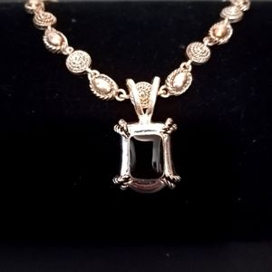 Vintage art deco necklace set with matching earrings.